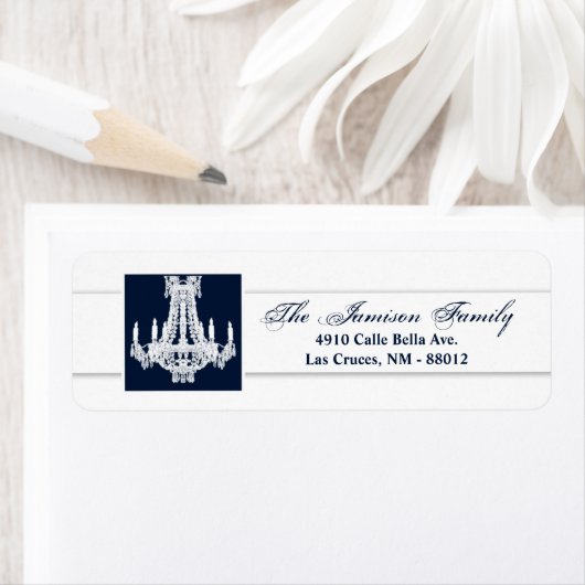 Adresse de retour de .75"x2.25" Étiquette Lustre e (En situation)