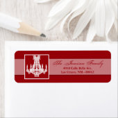 Adresse de retour de .75"x2.25" Étiquette Lustre e (En situation)