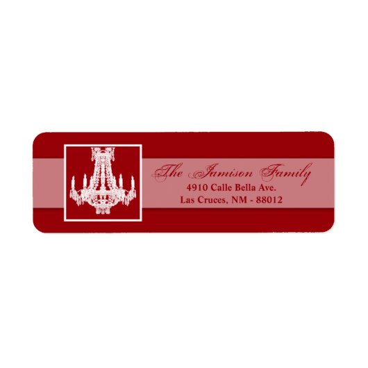 Adresse de retour de .75"x2.25" Étiquette Lustre e (Devant)