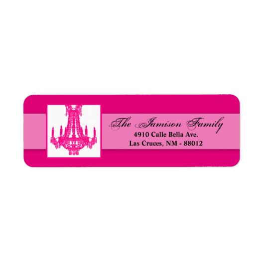 Adresse de retour de .75"x2.25" Étiquette Lustre e (Devant)