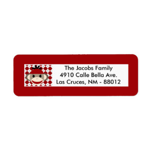 Adresse de retour de .75"x2.25" Étiquette Singe ro