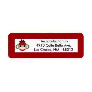 Adresse de retour de .75"x2.25" Étiquette Singe ro