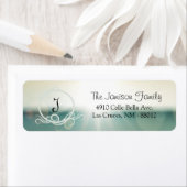 Adresse de retour de .75"x2.25" Étiquette Sunset B (En situation)