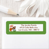 Adresse de retour de .75"x2.25" Étiquette Vert éto (En situation)