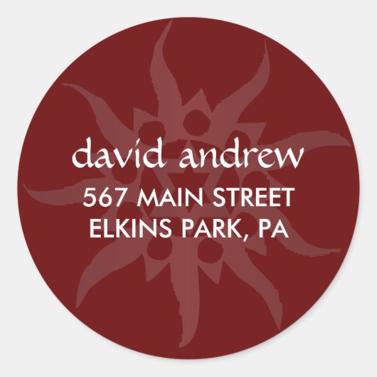 ADRESSE DE RETOUR DE CONCEPTION DE TRIBAL Sticker  (Devant)