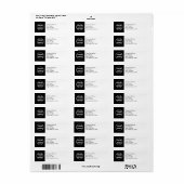 Adresse de retour de l'entreprise Étiquettes votre (Feuille entière)