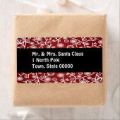 Adresse de retour de Noël Étiquettes d'emballage (En situation)