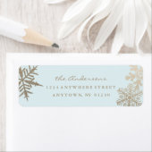 Adresse de retour de vacances Étiquette *Flocon de (En situation)