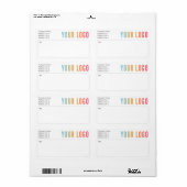 Adresse de retour des Étiquettes d'expédition prof (Feuille entière)