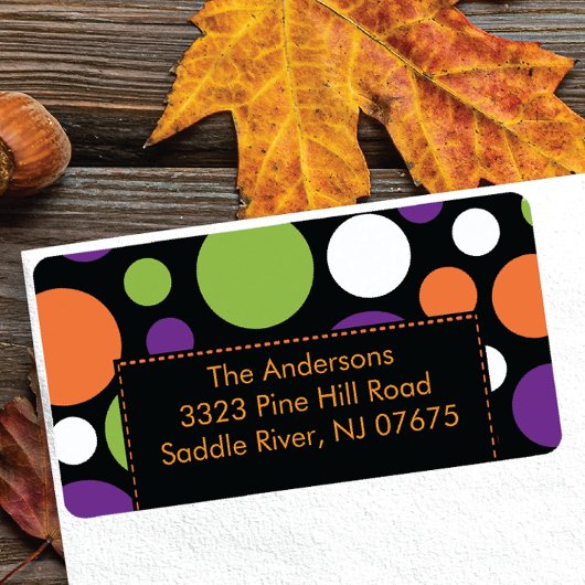 Adresse de retour d'Halloween Étiquette Points de 