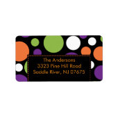 Adresse de retour d'Halloween Étiquette Points de  (Devant)