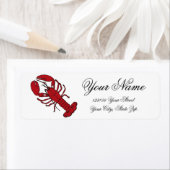 Adresse de retour du homard Étiquette (En situation)