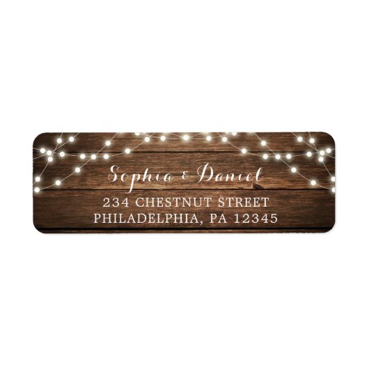 Adresse de retour Étiquette Éclairage de chaîne Pa (Devant)