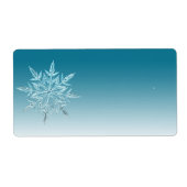 Adresse de retour Étiquette Flocon de neige. (Devant)