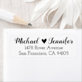 Adresse de retour Étiquette Mariage Enregistrer le (En situation)