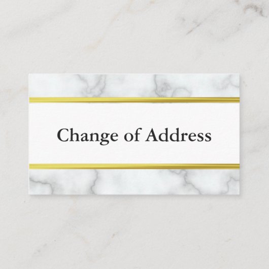 Adresse de retour Faire-part de déplacement blanc  (Dos)