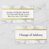 Adresse de retour Faire-part de déplacement blanc  (Devant / Derrière)