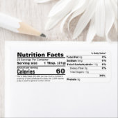 Adresse de retour horizontale Étiquette de la nutr (En situation)