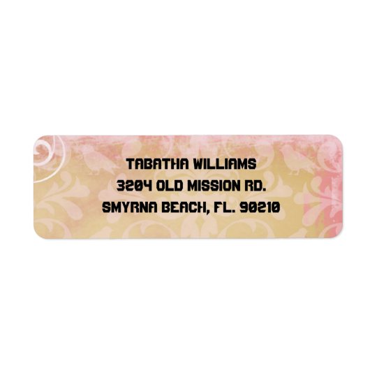 Adresse de retour Labe de motif rose-clair mignon Étiquettes D’adresse Retour