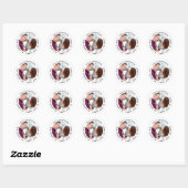 Adresse de retour Sticker photo rond classique (Feuille)