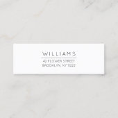 Adresse de typographie minimale 01. Carte de visit (Devant)