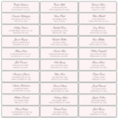 Adresse des invités roses. étiquettes mariages (Devant)