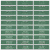 Adresse des noms de clients verts. étiquette d'exp (Devant)