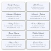 Adresse des noms des hôtes bleus. étiquettes maria (Devant)