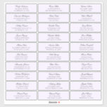 Adresse des noms d'invités violets. étiquette d'ex<br><div class="desc">Autocollant d'adresse d'expédition violet pour chaque invité.</div>