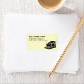 Adresse du Étiquette de machine à écrire vintage (En situation)