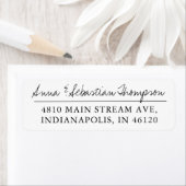 Adresse du Étiquette de retour de calligraphie (En situation)