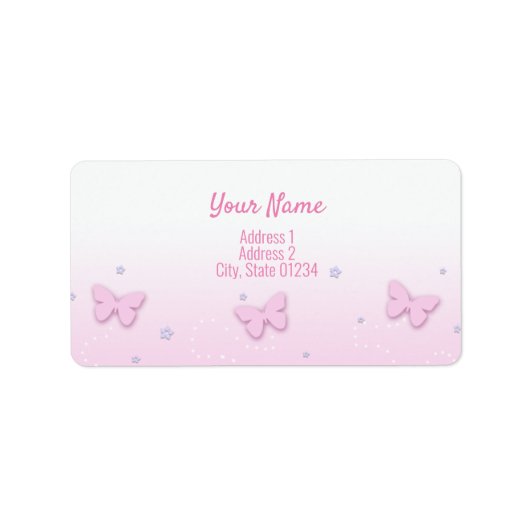 Adresse du étiquette - Papillon (Devant)