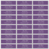 Adresse du nom des clients pourpres. étiquette d'e (Devant)