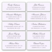 Adresse du nom des clients pourpres. étiquette d'e (Devant)