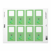 Adresse expédition étiquette style de fleur design (Feuille entière)