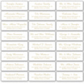 Adresse individuelle en or blanc étiquette élégant (Devant)