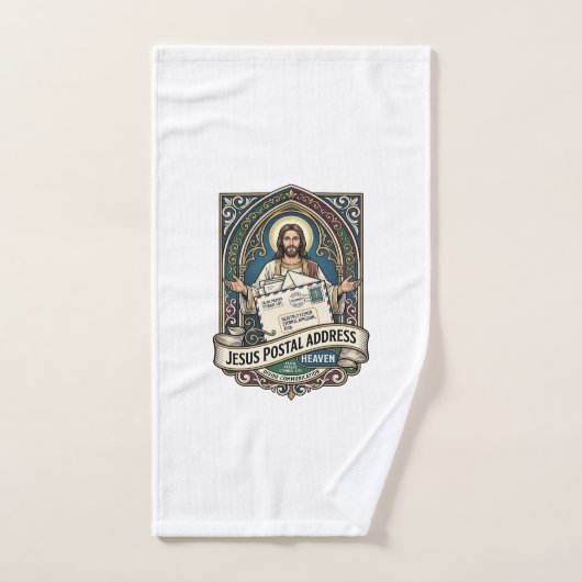 Adresse postale de Jésus Ciel Adresse postale de J (Serviette à main)
