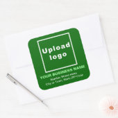 Adresse professionnelle sur Sticker Carré vert (Enveloppe)
