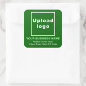 Adresse professionnelle sur Sticker Carré vert (Sac)