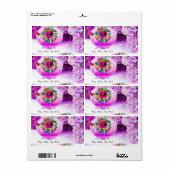 Adresse Retour Étiquette Floral (Feuille entière)