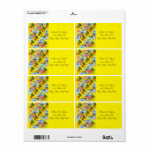 Adresse Retour Étiquette Garçons Joyeux anniversai (Feuille entière)