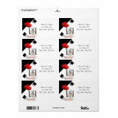 Adresse Retour Étiquette White Teddy Bear Floral (Feuille entière)