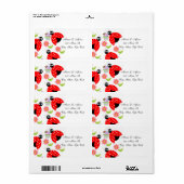 Adresse Retourner Bugs Étiquettes Lady Cupcakes Fl (Feuille entière)