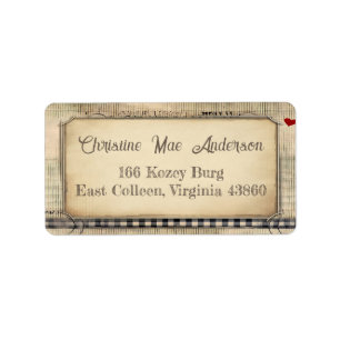 Adresse vintage de gravité / Livraison / Étiquette
