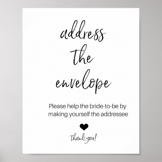 ADRESSEER DE ENVELOPE VOOR Douche poster (Voorkant)