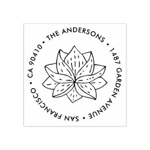 Adresstempel, aangepaste adresstempel, sappig 	rubberstempel