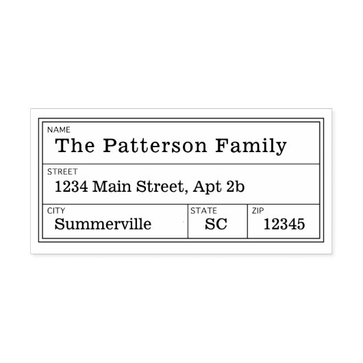  adresstempel Postadres retour Rubberstempel (Afrduk)