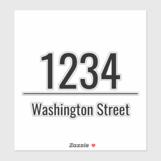 Adresstickers Zwarte Huisnummermailbox Decal Sticker