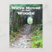 adreswijziging bosrijke bospaden aankondigingskaart (Voorkant)