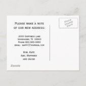 Adreswijziging Briefkaart - Burlap House (Achterkant)